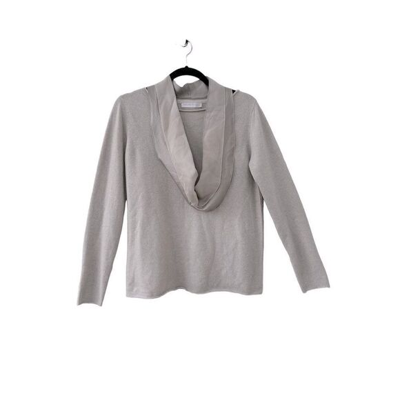 Fabiana Filippi Pullover Merino Lambswool Blend Sweater Gray Women’s Size Medium - Picture 1 of 6